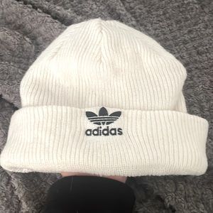 OS White Adidas Beanie